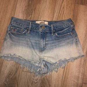 hollister ombré denim shorts